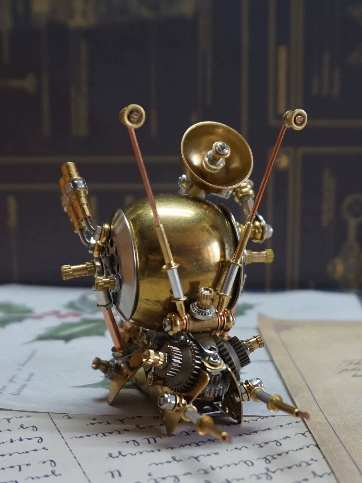 Steampunk Brass Mechanical Snail Figurine Sculpture