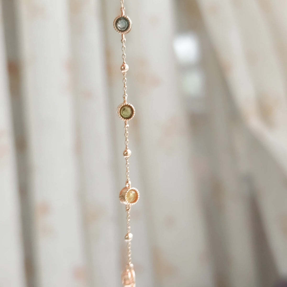 Fluorit Tourmalin Roségold Armband