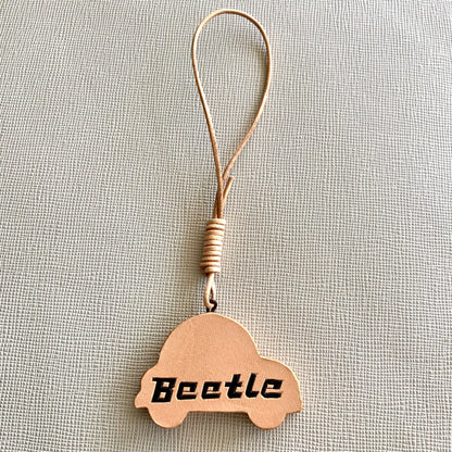 Handcrafted Leather Car and Leaf Charm Set