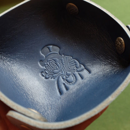 Thick Leather Pouch with Four-Snap Closure