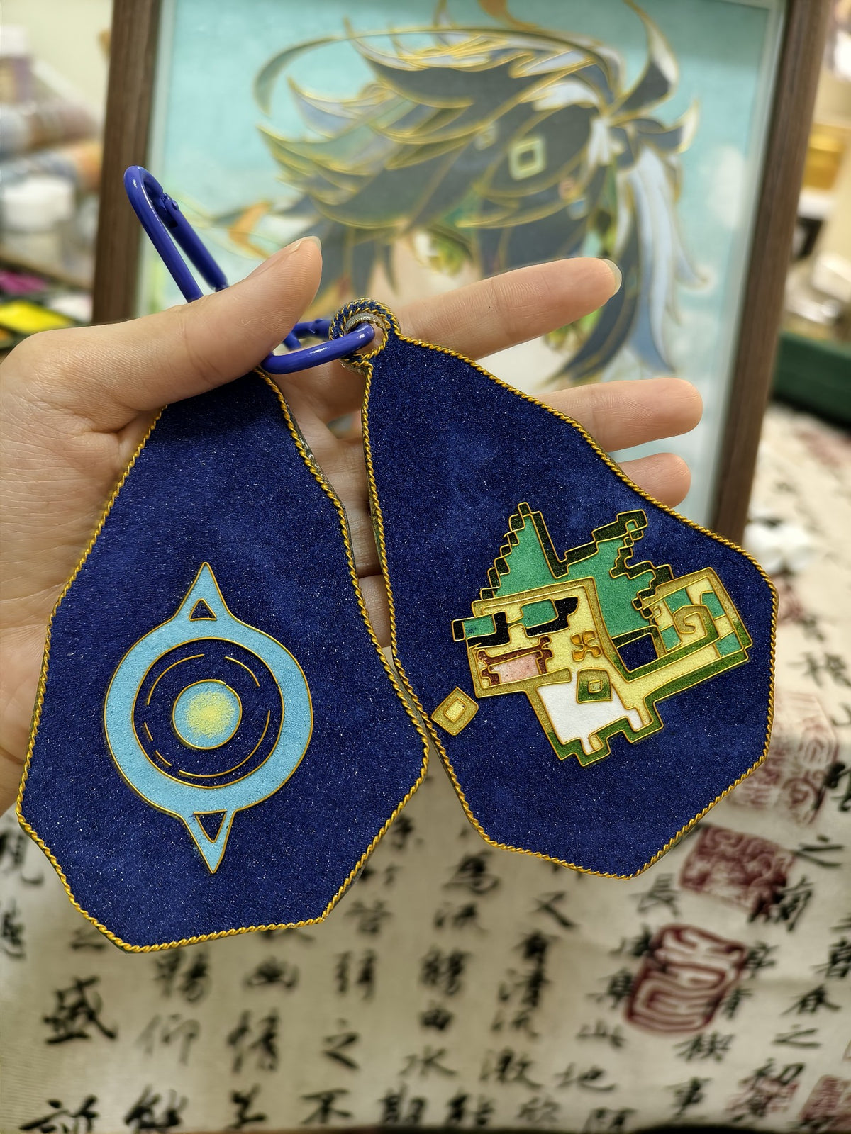 Cloisonne Anime Character Keychain Pendant
