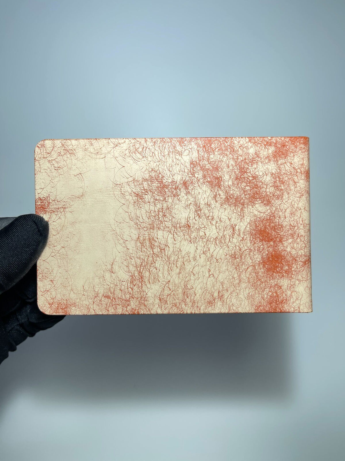 Handmade Leather Planner Cover Fog Wax Orange