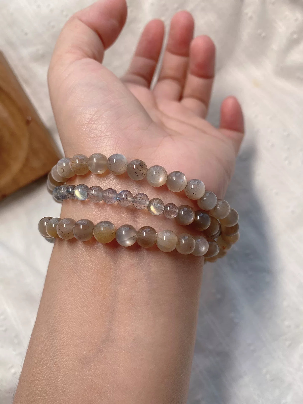 Bracelet Papillon Quartz Rutilé et Labradorite