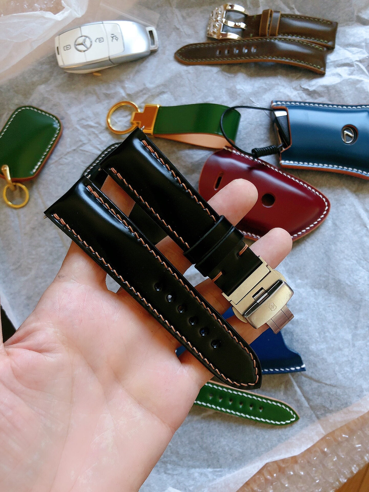 Handcrafted Japanese Horsehide Leather Watch Strap