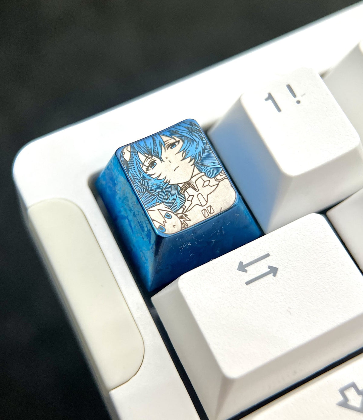 Rei Ayanami Titanium Alloy Keycap