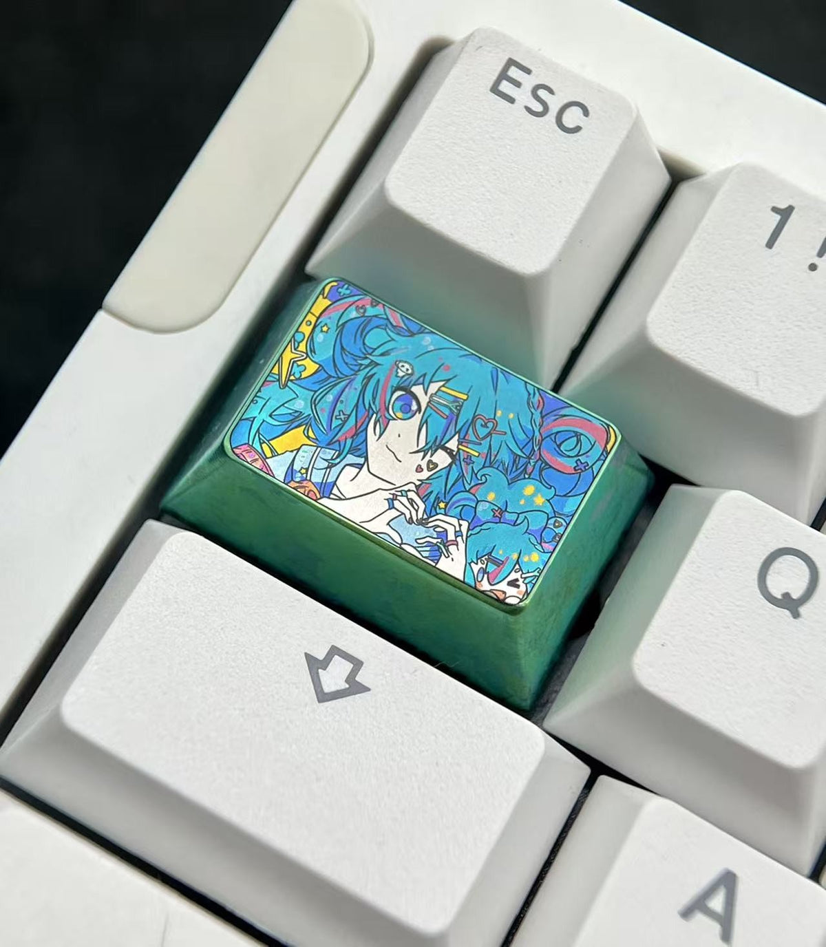 Hatsune Miku 1.5u Titanium Alloy Keycap