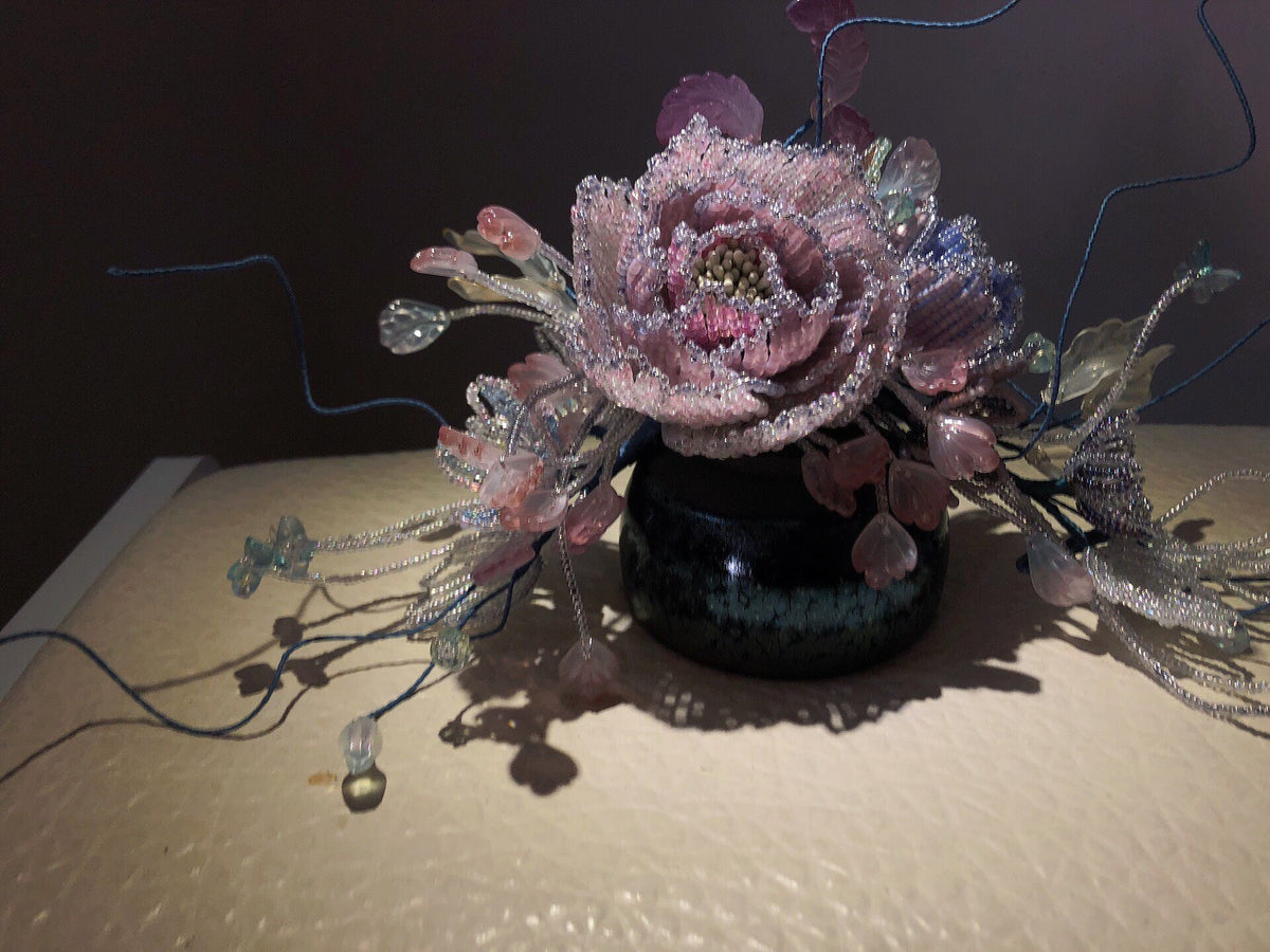 Beaded Hanfu Hair Accessory Flower