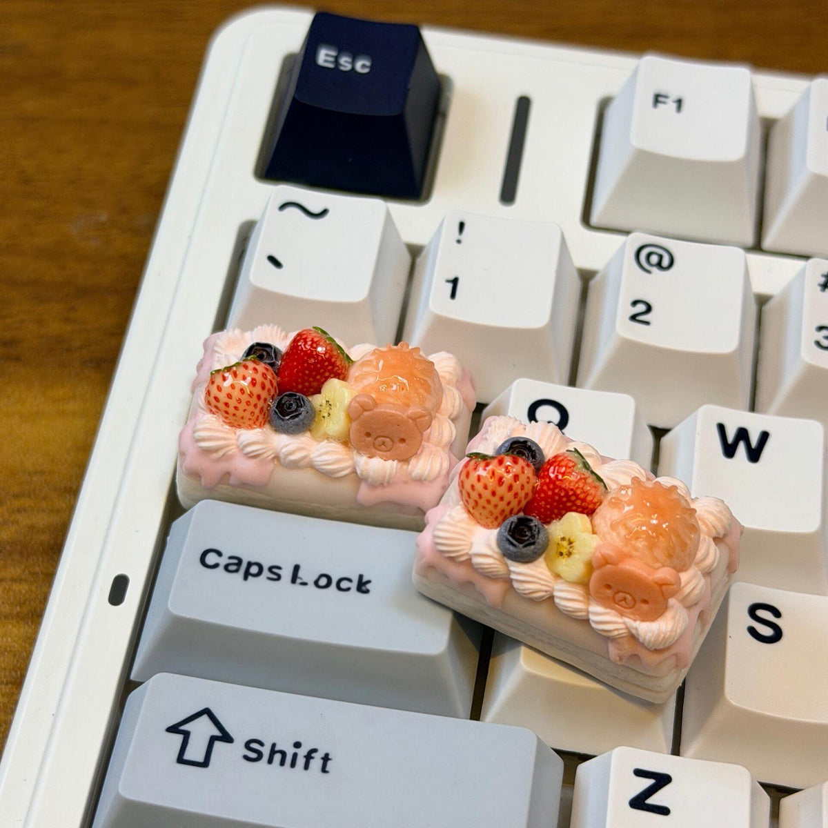 Strawberry Ice Cream Cake Resin Keycap