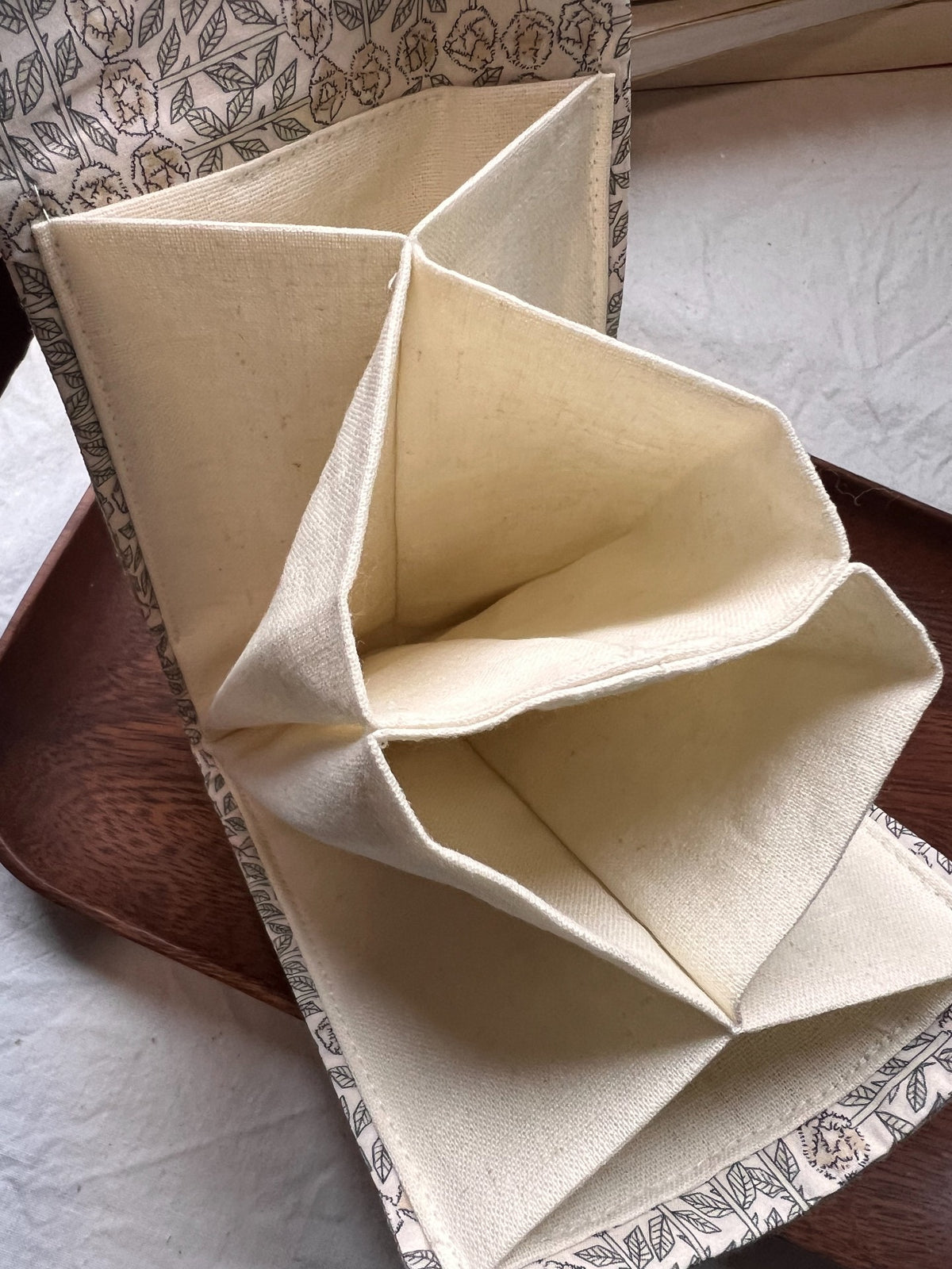 Handmade Jewelry Storage Pouch with Four Compartments
