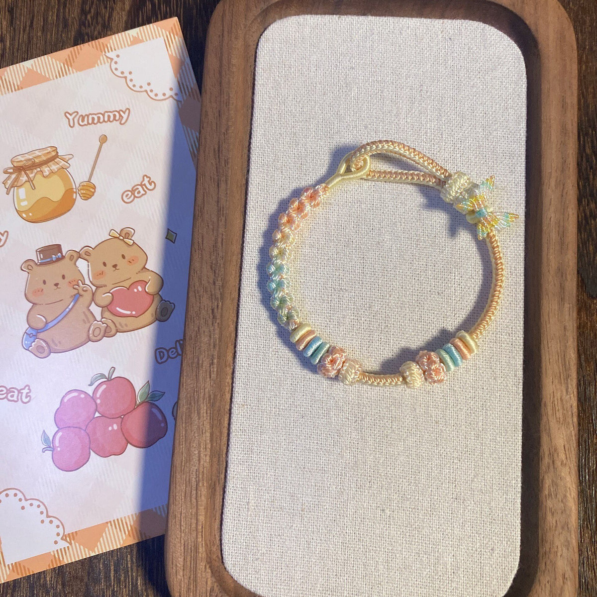 Handmade Knotted Bracelet Pastel Gradient
