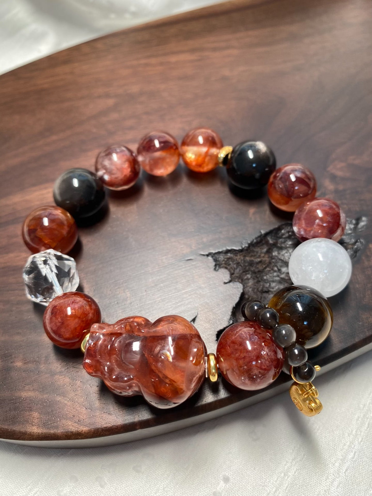 Red Phantom Quartz Crystal Bracelet