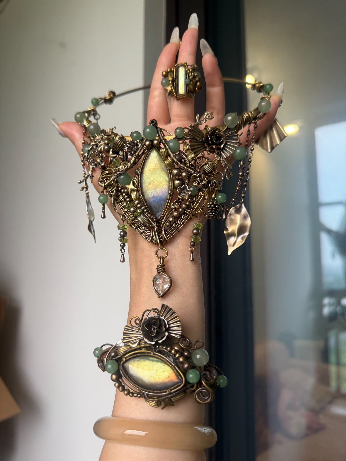 Handmade Labradorite Vintage Jewelry Set