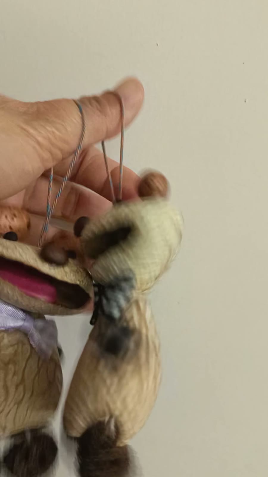 Handmade Bear Shell Rattle Ornament