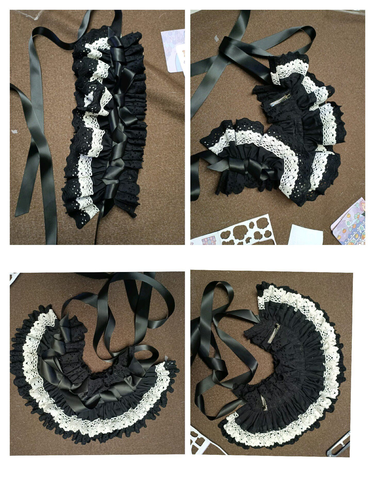 Wandelbare Haube Headband mit Spitzenbesatz