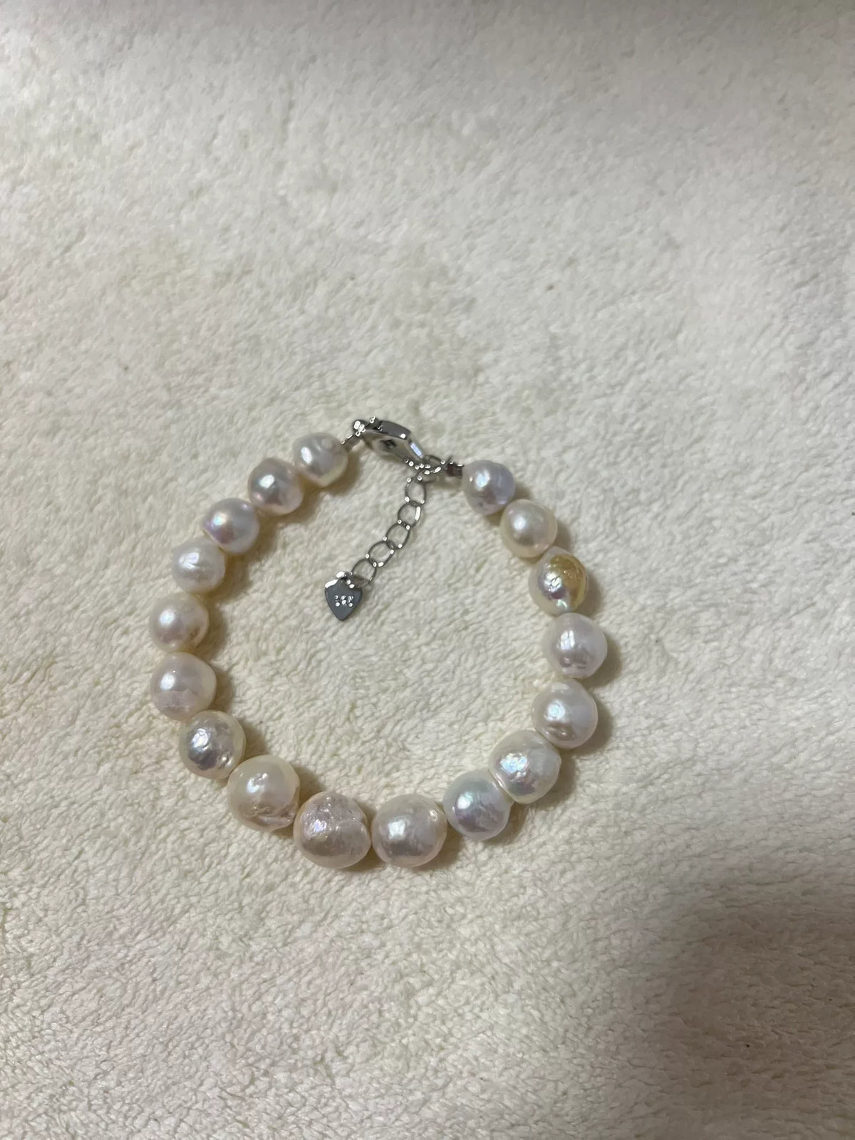 Pulseira de Pérolas Barroca Feita à Mão 8-10mm