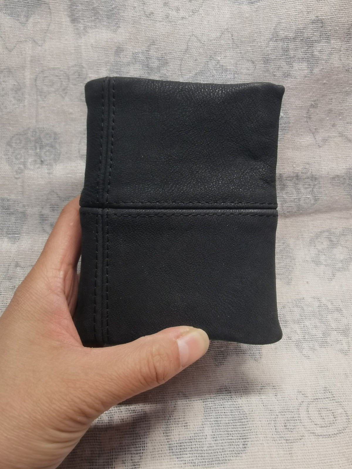 Black Goatskin Cross Patchwork M5 Binder
