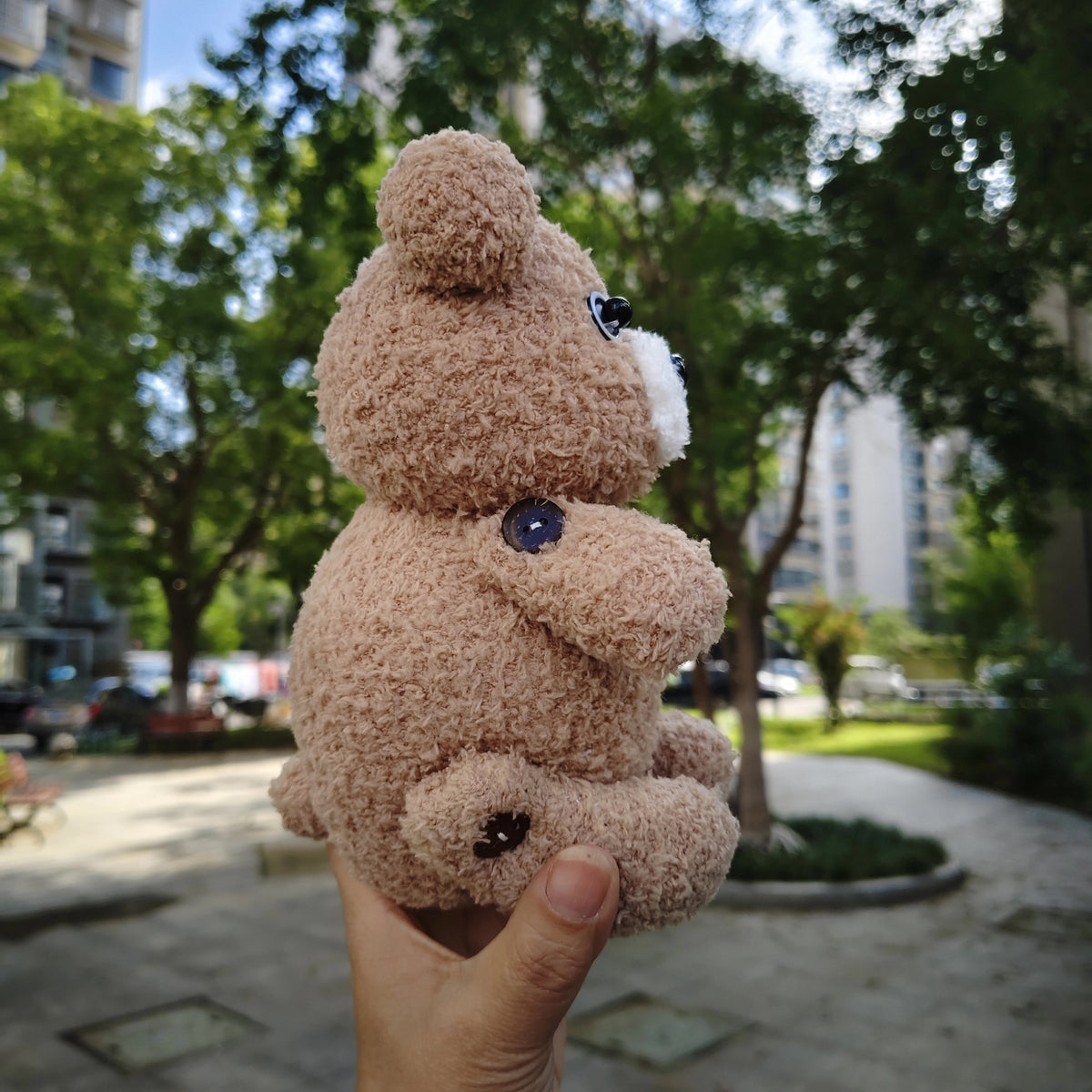 Urso de Pelúcia Feito à Mão Meia Khaki