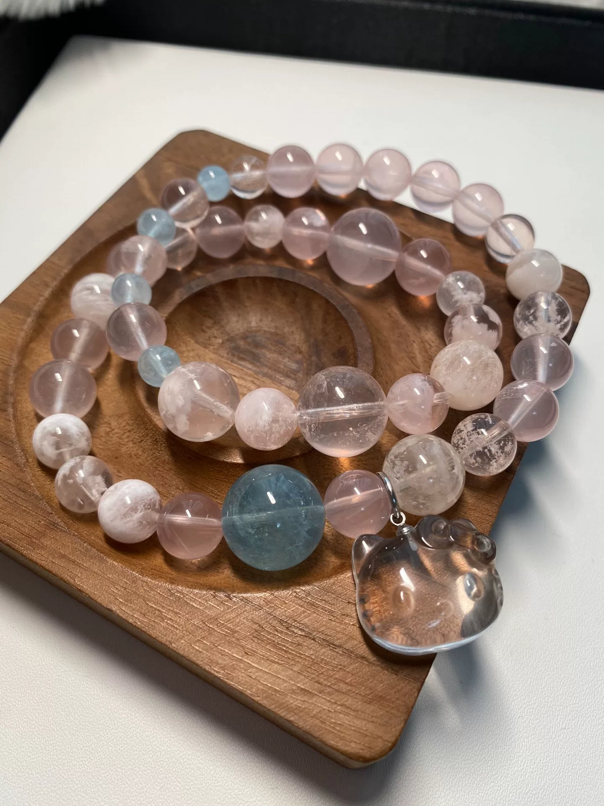 Natural Crystal Beaded Bracelet Strand