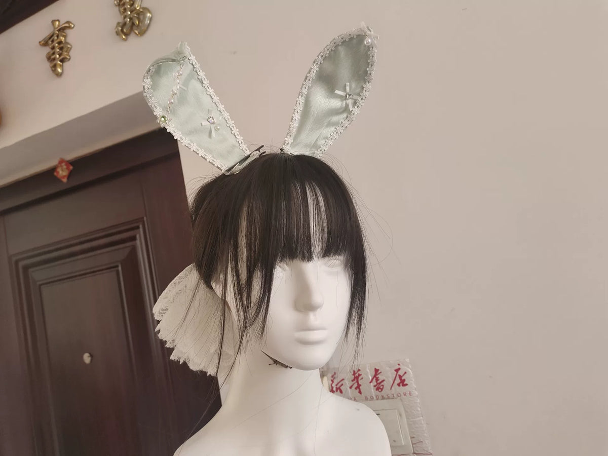 Scrunchie de Renda Branca Oversized