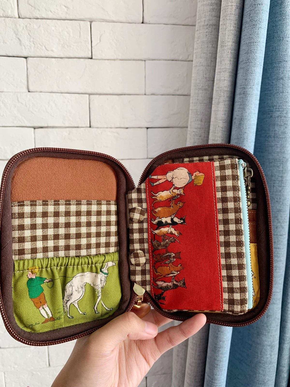 Zippered Pouch with Multi-Compartment Interior