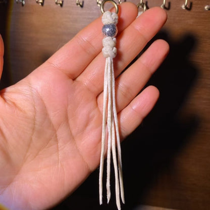 Handcrafted Tibetan Tassel with Sheepskin Cord, 12.5cm