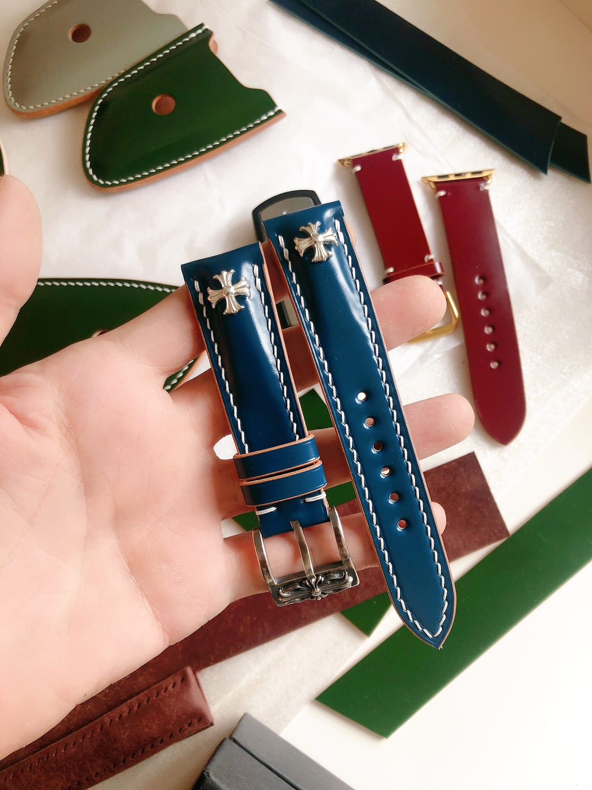 Blue Shell Cordovan Watch Strap