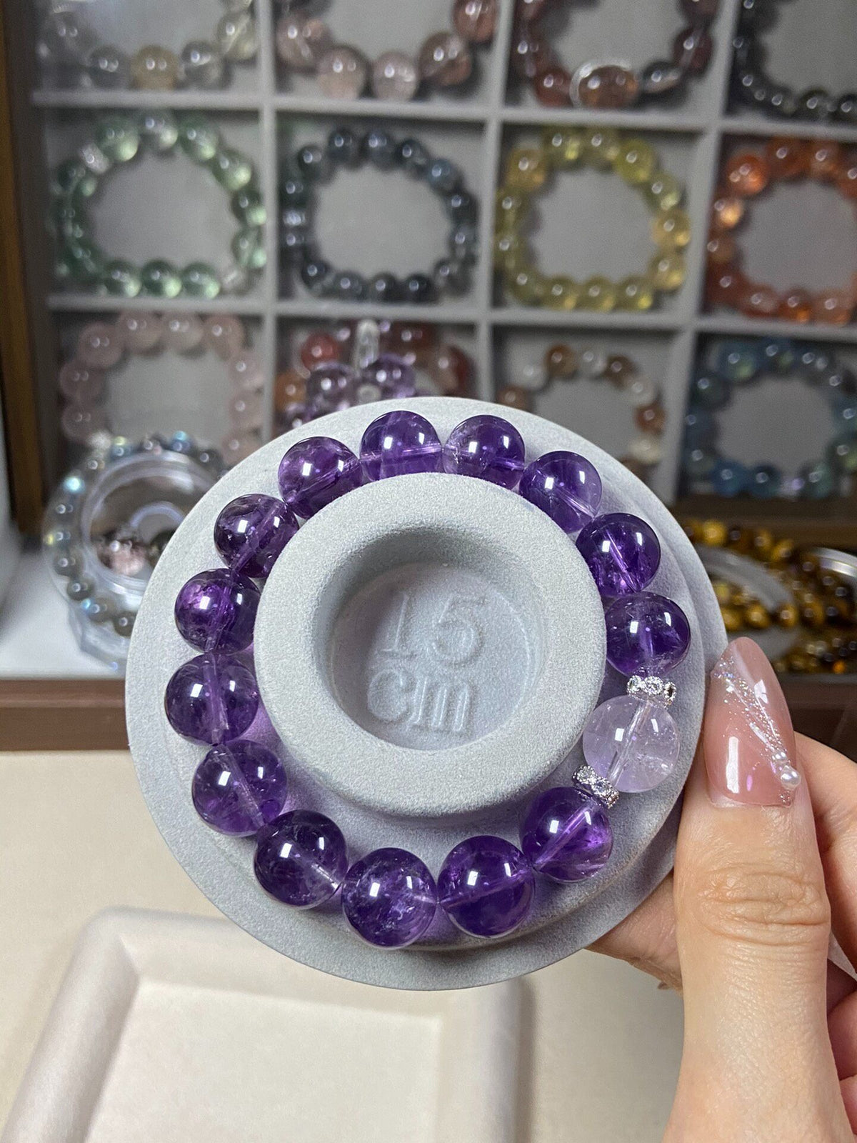 Natural Amethyst Beaded Bracelet Design