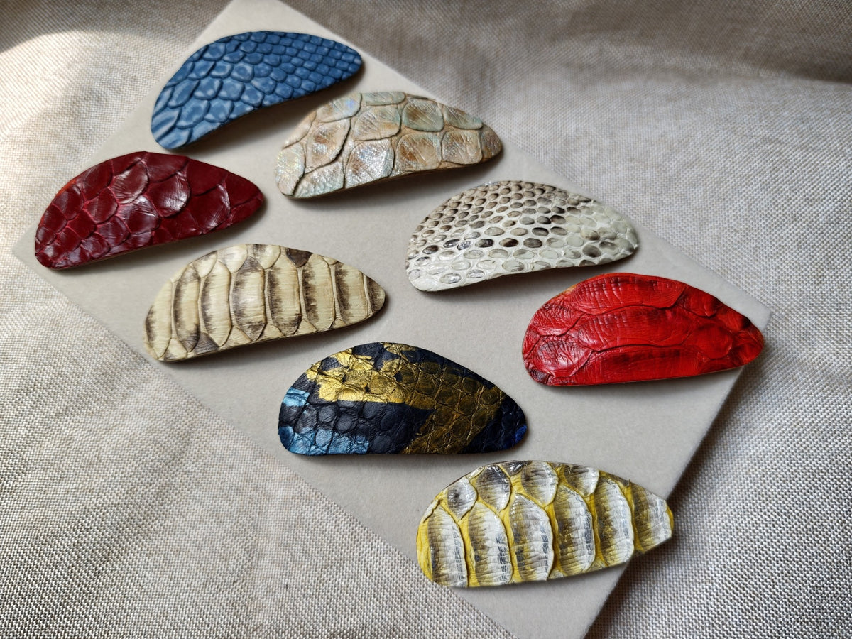 Handmade Snake Skin Dragon Scale Hair Clips