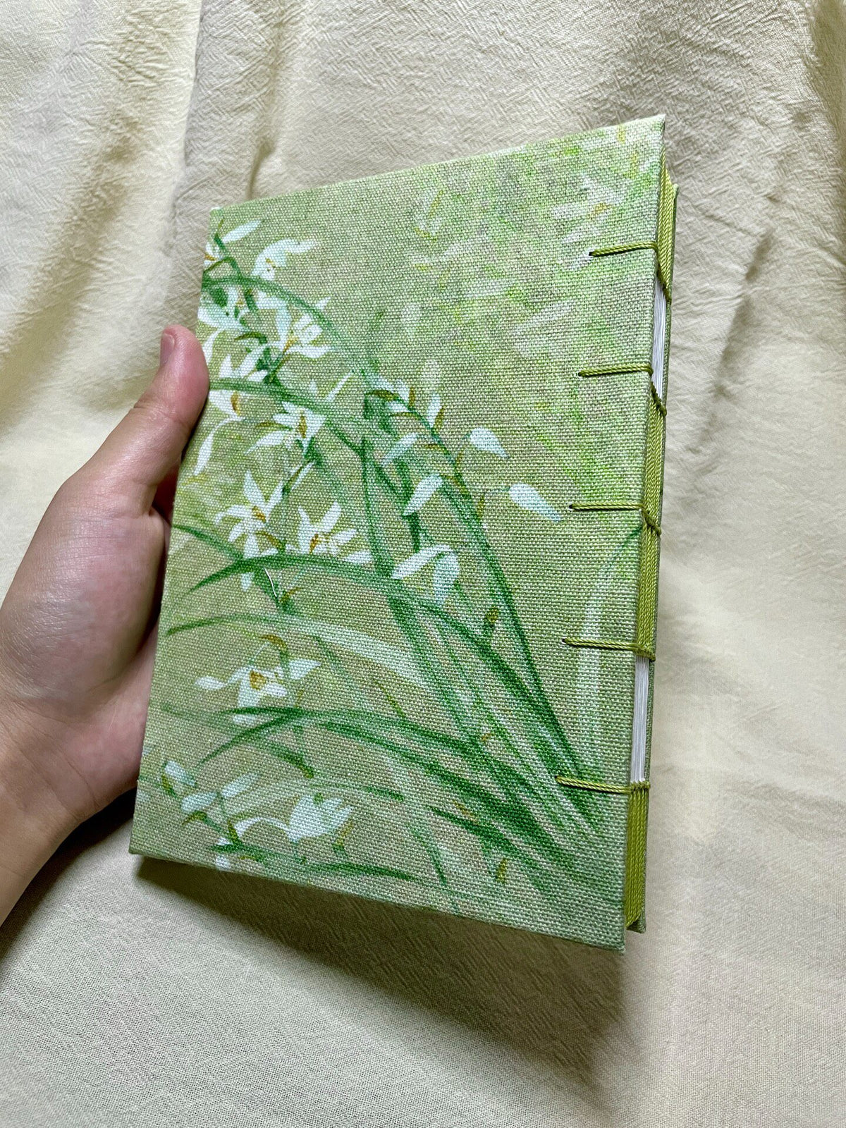 Handmade Notebook Chinese Orchid Fabric Cover