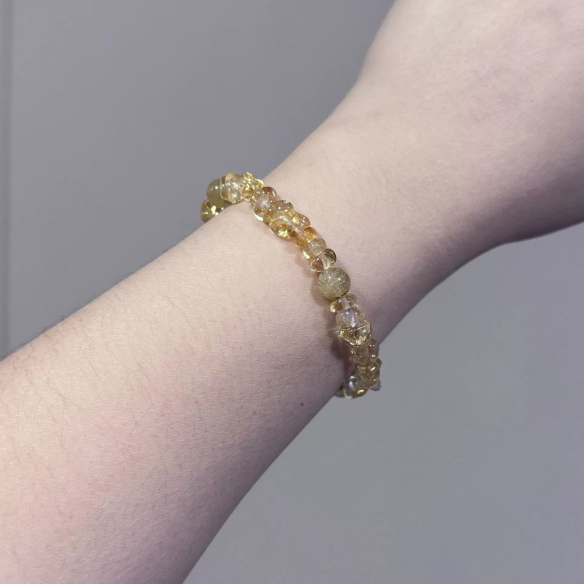 Geel Kristal en Rutilatiekwarts Armband