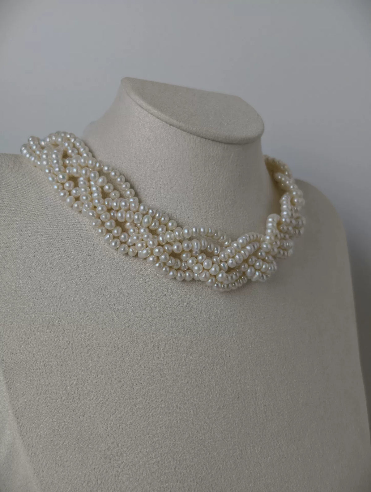 Multi Strand Natural Freshwater Pearl Necklace