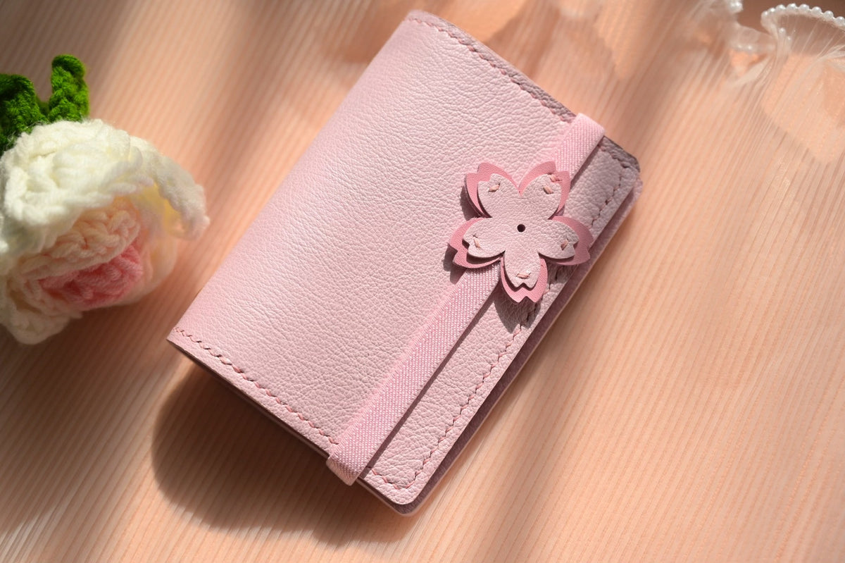 Pink Sheepskin A8 Loose Leaf Journal Cover