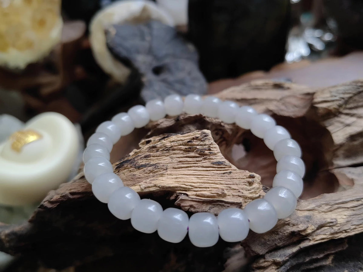 Pulseira Vintage de Jade de Hetian Roxo Fumado