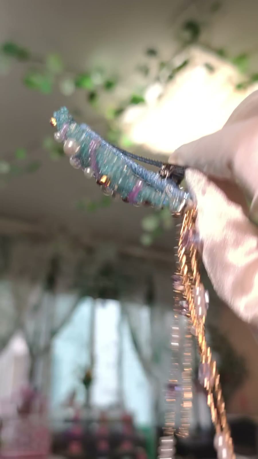 Handmade Beaded Shell Hair Claw