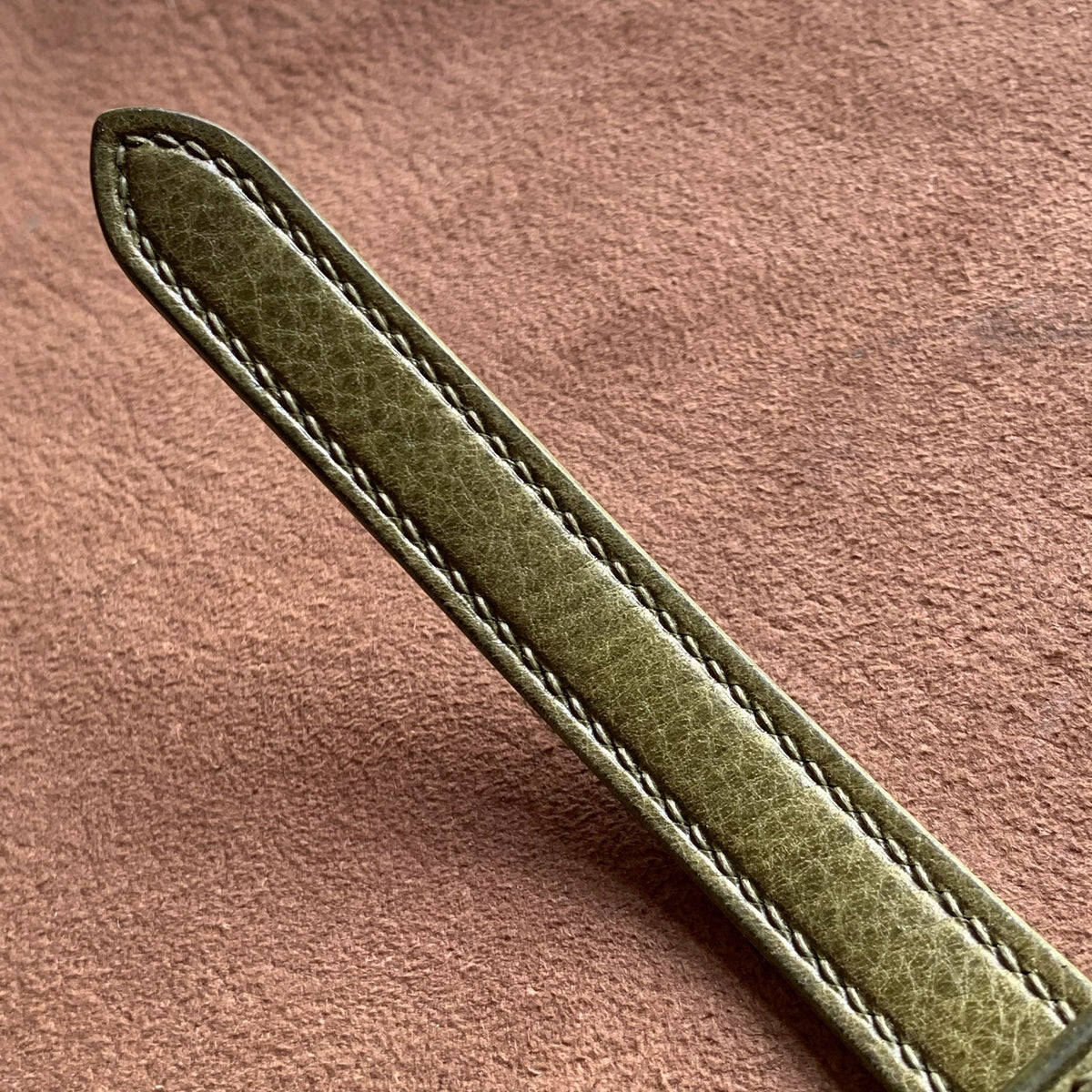 Wide Loose Leaf Notebook Cover in Green Shell Cordovan
