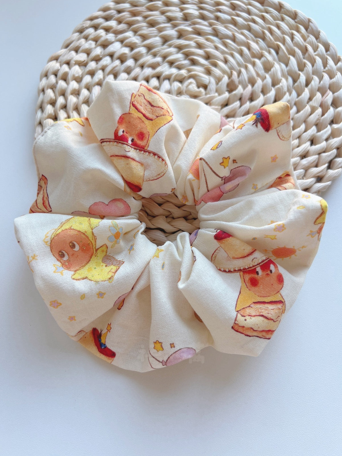 Large Cartoon Star Person Fabric Scrunchie