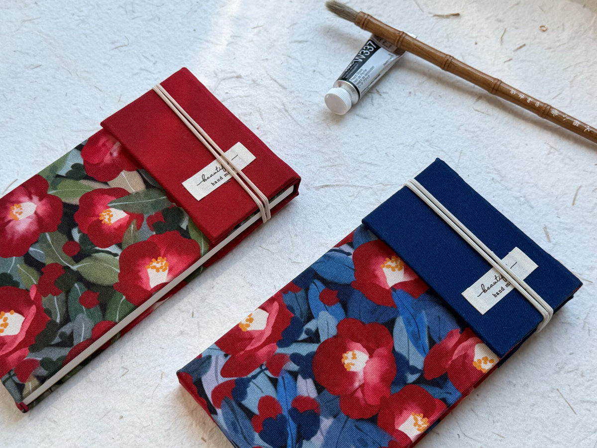 Handmade Camellia Watercolor Notebook 300gsm