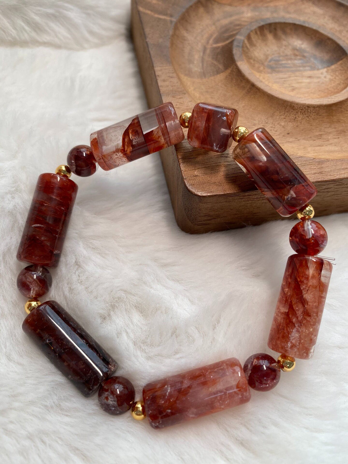 Glue Flower Quartz Bracelet 16cm