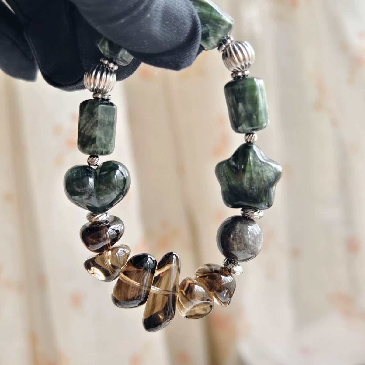 Green Dragon Crystal Beaded Bracelet