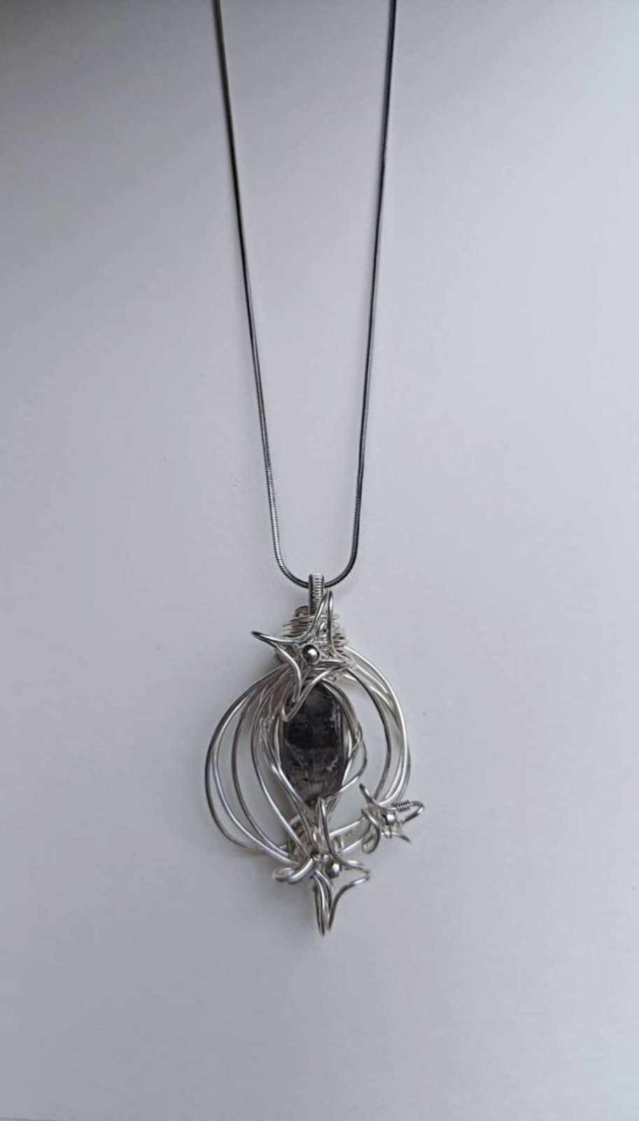 Handcrafted Wire Wrapped Raw Crystal Necklace