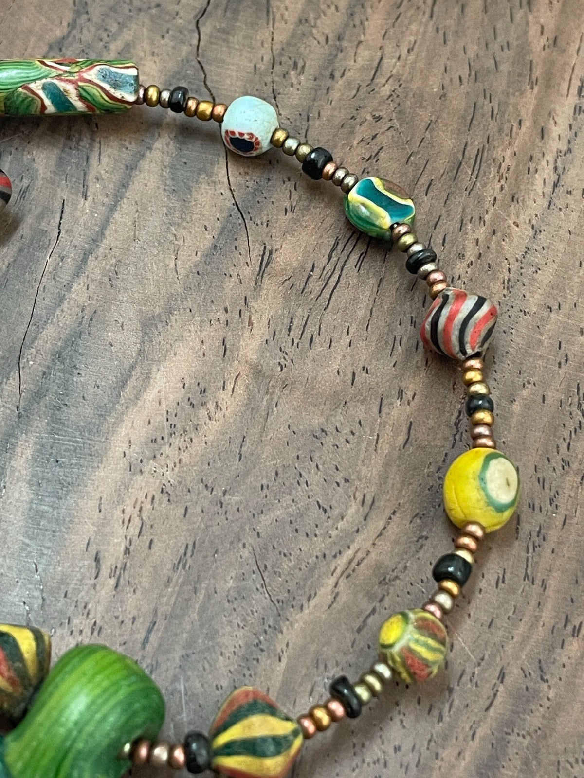 Handcrafted Glass Doll Pendant Necklace 44 cm