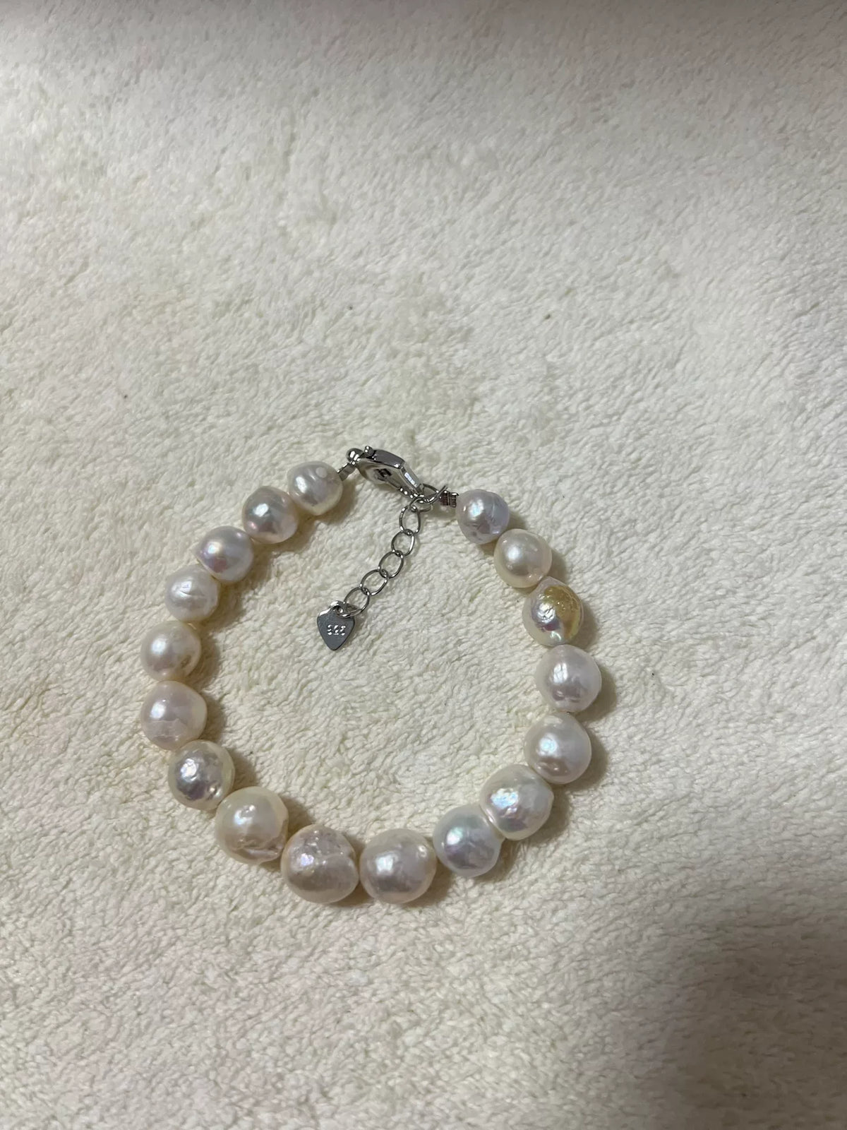 Pulseira de Pérolas Barroca Feita à Mão 8-10mm