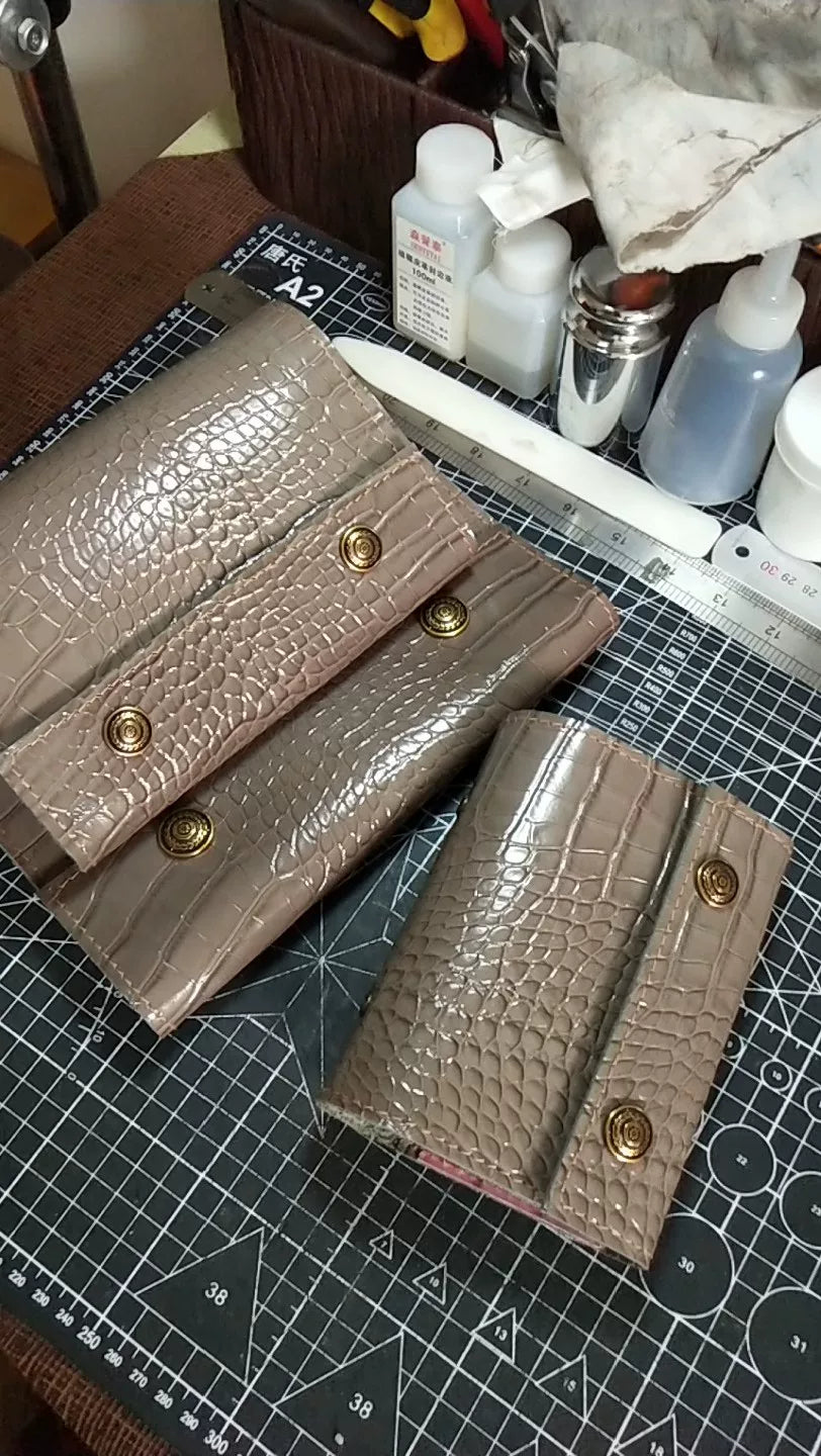 Taccuino a fogli mobili A5 in pelle effetto coccodillo