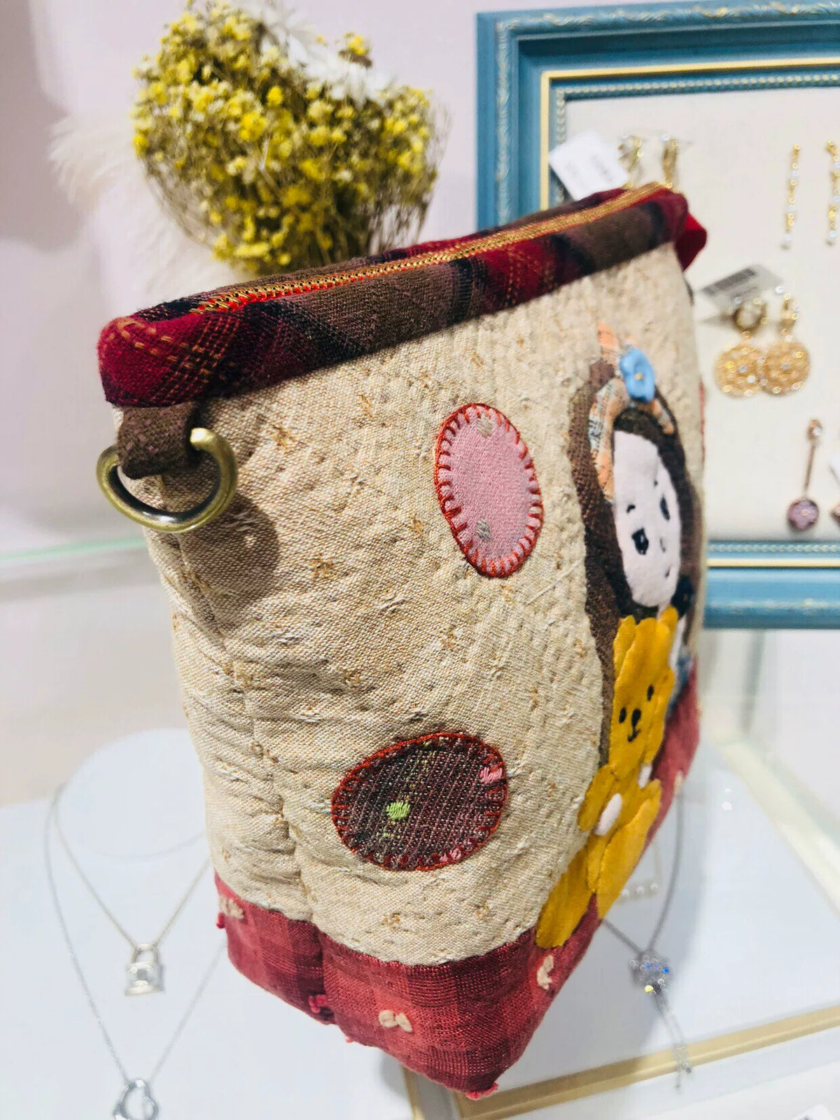 Handmade Yarn Dyed Cotton Coin Purse