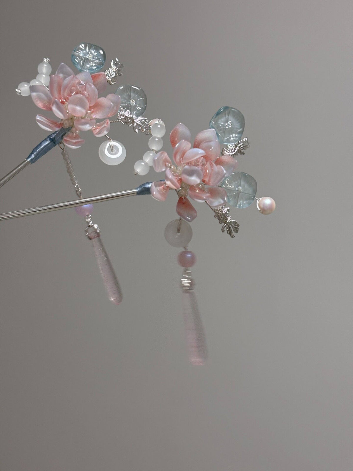 Liuli Glass Flower Hairpin