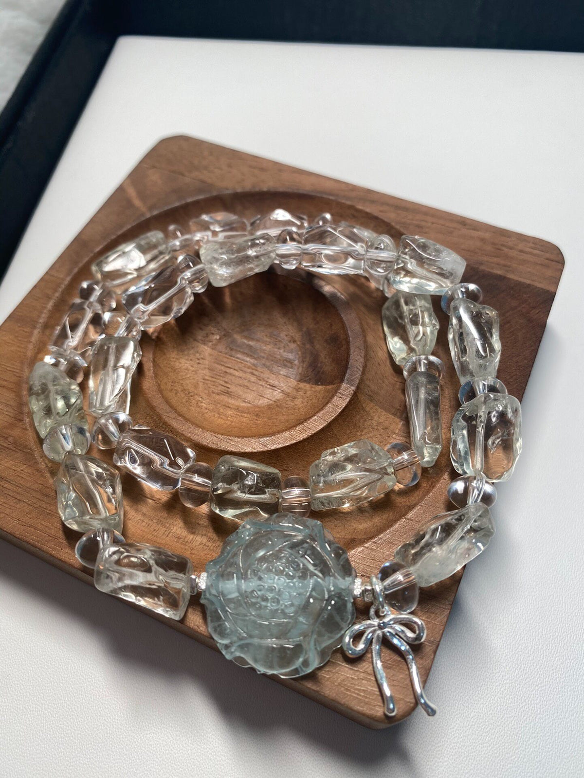 Green Quartz Faceted Crystal Bracelet