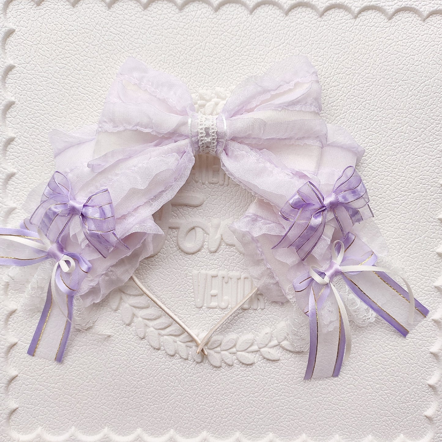Lolita Pearl Bow Headband with Detachable Veil