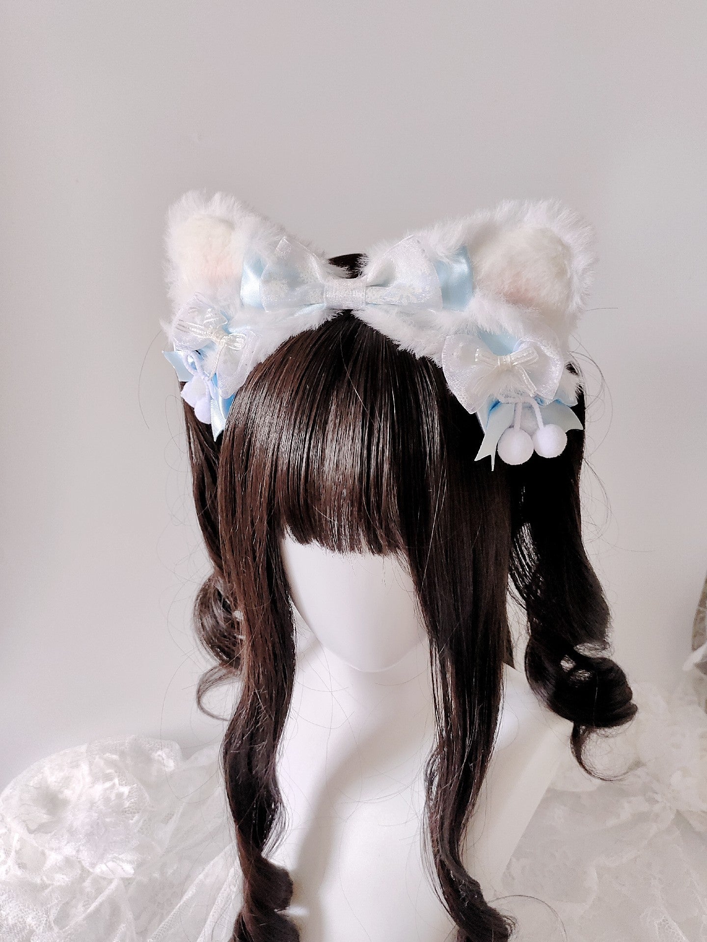 Plush Snowflake Cat Ear Headband Lolita Hair Accessory