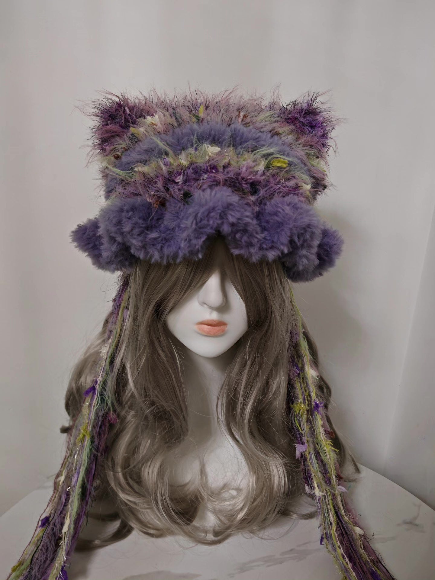 Gradient Dreamy Purple Cat Ear Hat (52-58cm)