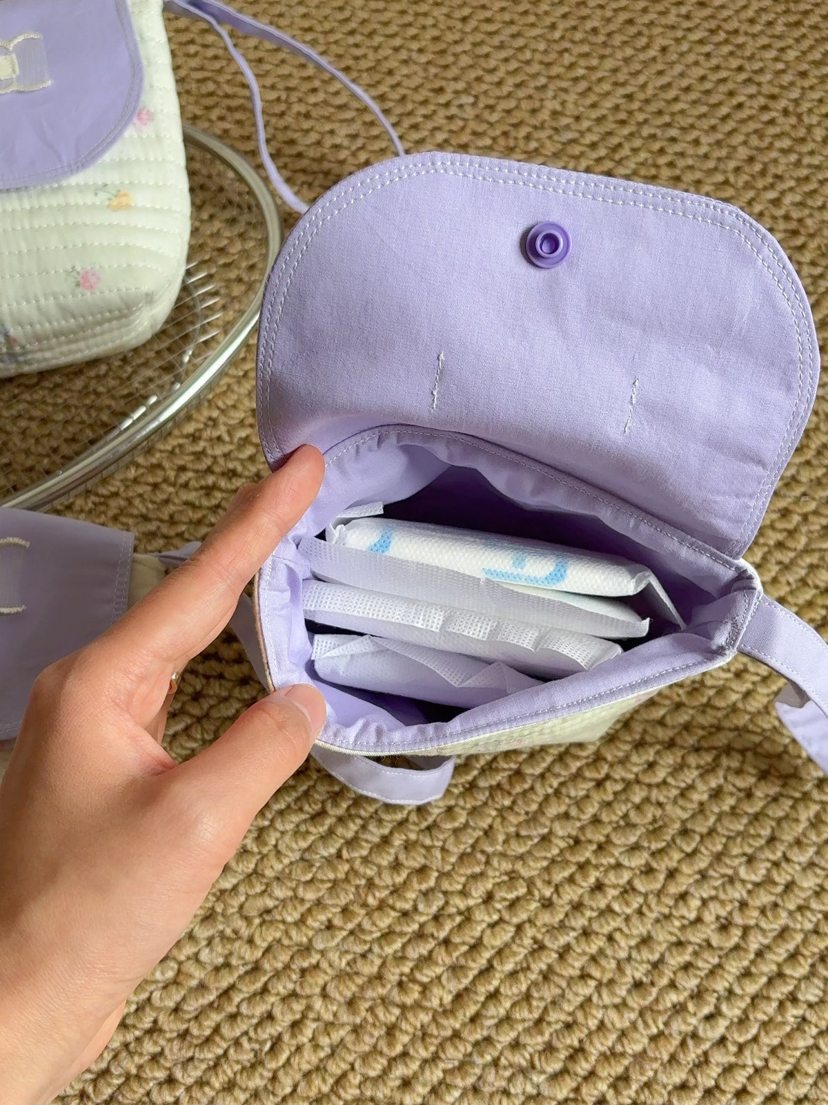 Gewatteerd Katoenen Menstruatietasje